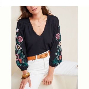 Anthropologie Helene Peasant Top in Medium